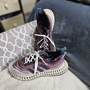 adidas Men’s Burgundy Pink 4D-Style Runner Sneakers